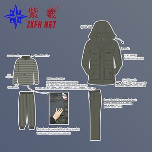 Zxfh.net 2021ใหม่ซับในชุดทำความร้อนไฟฟ้าสำหรับห้องเย็นเสื้อแจ็คเก็ตบุผ้าฝ้ายของผู้ชาย - Product Image 4
