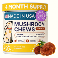 Friandises à mâcher durables de qualité supérieure au champignon Turkey Tail pour chiens : stimulant du système immunitaire, soutien de la santé des articulations, bien-être du pelage