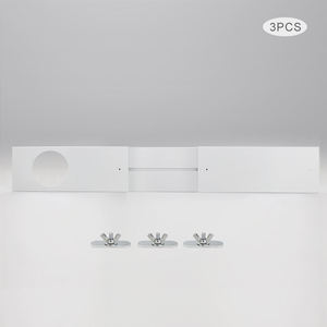 Kit d'étanchéité universel <span class=keywords><strong>pour</strong></span> fenêtre <span class=keywords><strong>coulissante</strong></span> manuelle en plastique de 5,9 pouces, climatisation portable domestique, ensemble de 3 pièces, vis, connecteurs - Product Image 6