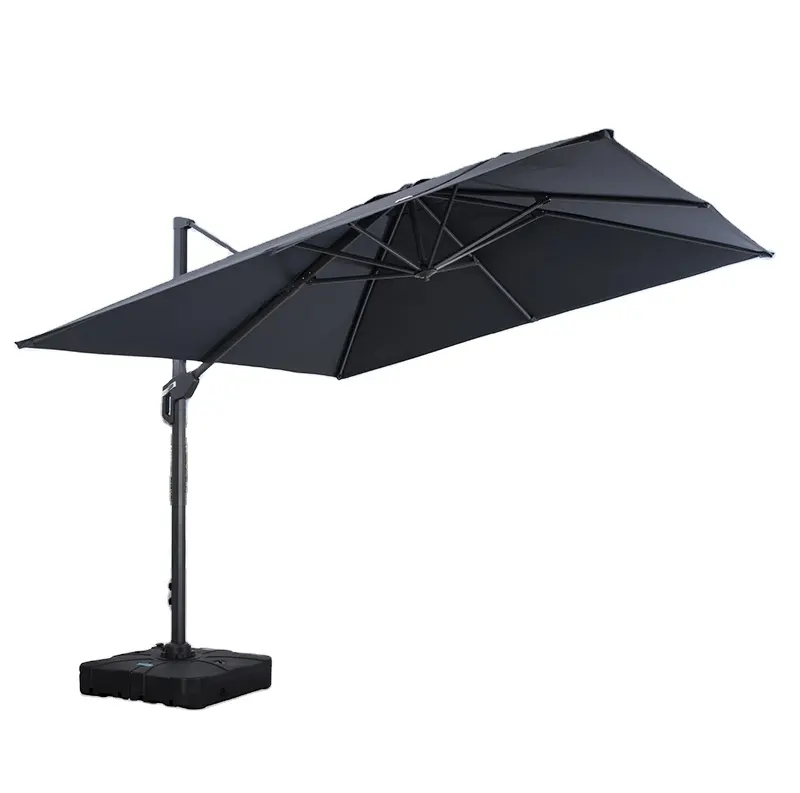 Outdoor Tuin Parasol Opknoping 360 Graden Rotatie Patio Paraplu Deel Tuin Parasol Strand Zon Vouwen Aluminium Paraplu