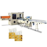Machine d'emballage automatique de serviettes en papier avec servomoteurs, vitesse de 200 sacs/minute, machine d'emballage de serviettes en papier pour mouchoirs en papier