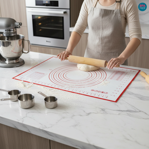 Tapis <span class=keywords><strong>de</strong></span> cuisson en silicone rectangulaire réutilisable, antiadhésif, écologique, pour pâte à pâtisserie, macarons, etc. - Product Image 1