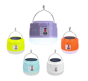 DC USB recargable Solar LED Camping Luz Portátil emergencia multifuncional IP65 clasificación señal de salida lámpara hecha de plástico duradero - Product Image 6