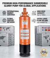 Pompe submersible robuste pour eaux usées, refroidie par eau, haute pression, avec turbine multi-étages intégrée en fonte ductile, débit de 250 m³/h, garantie 1 an