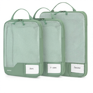<span class=keywords><strong>ECOHUB</strong></span> Juego de 4 Cubos de Compresión para Empacar, Bolsa Organizadora de Viaje Unisex de Poliéster para Cruceros, Vacaciones en la Playa - Product Image 1