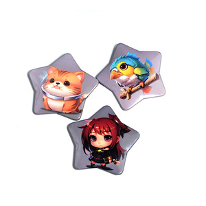 Khuyến Mại Phù Hiệu 44/58Mm Dễ Thương Anime Kim Loại Pin In Ấn Nút Hình Dạng Ngôi Sao Huy Hiệu Pin Với An Toàn Pins Ủng Hộ Đám Cưới - Product Image 4