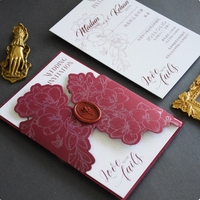 Sobres de Boda Occidentales Personalizados con Grabado en Relieve, Tarjetas de Boda con Logotipo Personalizado Simple y Etiquetas de Embalaje Personalizadas