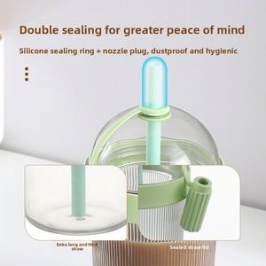 New 540Ml <b>Large</b> Capacity As <b>Cup</b> With Straw Portable Outdoor Water Bottle for Coffee Milk <b>Tea</b> Cute Design Camping & Tour - Product Image 4