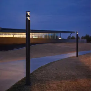 Lighting Bollard New LED Pathway Light Bronze Outdoor Bollard Top Pole Lamp IP65 Aluminum Lawn Light 12W To 72W 220V For Garden