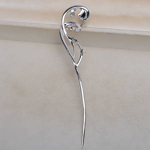 กิ๊บติดผมเงินแท้ S925 แบบหลายเม็ด 3 เม็ด ประดับมุกและขี้ผึ้ง  สไตล์วินเทจ สำหรับเจ้าสาว  งาน DIY  อุปกรณ์ทำเครื่องประดับ  สำหรับใส่ไข่มุกเปล่า 8-10 เม็ด - Product Image 3