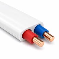 Fil de cuivre plat isolé PVC BVVB 300/500V, double conducteur, IEC 60227-4, pour câblage fixe intérieur, circuits d'éclairage et prises.