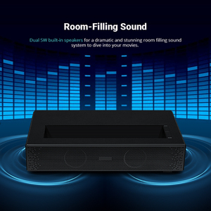 Proyector LED de Alcance Ultracorto Hotack D068, Smart HD, 6500 Lúmenes, Altavoces Integrados, Android 11, Portátil, para el Hogar - Product Image 3