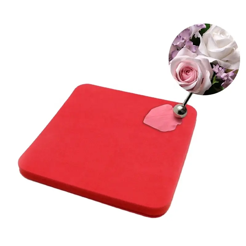 Горячая продажа Удобство Красный цвет квадратной формы цветок делая моделирование Помады Торт пены