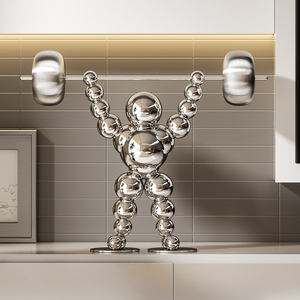 Nouveauté, figurine en acier inoxydable de conception moderne faite à la main, idéale pour le bureau ou la maison, présentoir de table unique, prix de gros - Product Image 6