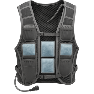 Thoáng khí Nylon sang trọng làm mát Hydration vest với túi nước đá và ống trong suốt xách tay cho chạy đi bộ đường dài đi xe đạp - Product Image 4