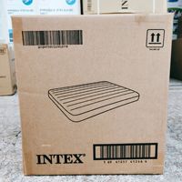 INTEX 64759 Queen Luftmatratze Faltbares Umweltfreundliches PVC Aufblasbares Schlafbett für Erwachsene Zuhause Hotel Camping