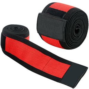 Ligne extérieure rouge et noire, enveloppes de genou d'haltérophilie de Fitness robuste, Logo personnalisé, Support de genou d'haltérophilie, genouillère unisexe - Product Image 2