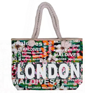 <span class=keywords><strong>Borsa</strong></span> da viaggio con stampa logo personalizzata in tela da donna london beach tote bag souvenir di <span class=keywords><strong>londra</strong></span> - Product Image 5