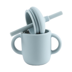 แก้วน้ำซิลิโคนแบบซับลิเมชันกันหกสำหรับเด็กหัดเดินพร้อมฝาหลอดดูดฉลากตามสั่ง - Product Image 4