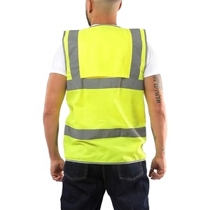 Men's Hi Vis Safety <b>Vest</b> <b>Reflective</b> Tape High Visibility Construction Industrial Workwear Traffic Control Breathable Lightweight - Product Image 4