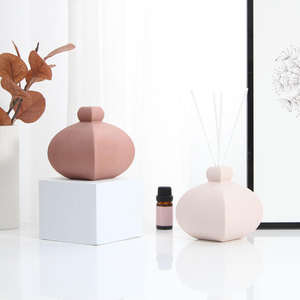 Difusor de Aroma de Cerámica Mate de 350 ml con Varillas, Botella Difusora de Aroma, Difusor de Aceites Esenciales - Product Image 1