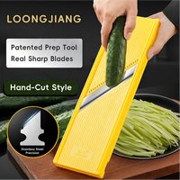 2-in-1 Mandoline Snijder Handmatige Groentesnijder 1,7 mm Julienne Keuken Keukenapparaat Vaatwasmachinebestendig Verstelbaar PP Plastic
