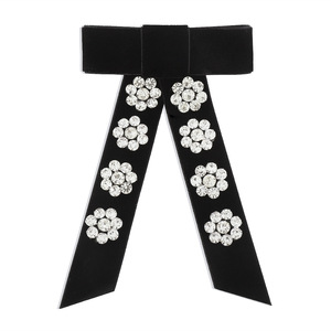 กิ๊บติดผมวิน<span class=keywords><strong>เท</strong></span><span class=keywords><strong>จ</strong></span>ของผู้หญิงพร้อมริบบิ้นกำมะหยี่และโบว์ดอกไม้พลอย<span class=keywords><strong>เท</strong></span>ียมอุปกรณ์เสริมผม - Product Image 4