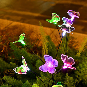 Xuhe <b>Solar</b> <b>Butterfly</b> Lamp RGB Color Changing Outdoor Garden Decorative <b>Light</b> Stake Lawn Plug In Lighting - Product Image 3