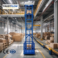 Lift Barang Modular Hidrolik Rel Pandu Indoor Outdoor Pra-Rakit untuk Bangunan Bertingkat Banyak