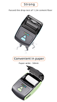 Printer termal portabel 2 inci, Printer ponsel nirkabel, Printer termal 2 inci, antarmuka Usb Android, penerimaan Mini Bt 58mm