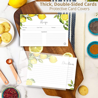 JUNJI boîte de recettes en bois avec cartes et diviseurs boîte de cartes de recettes ensemble d'organisateur pour femmes, douche nuptiale et maman