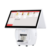 Sistema POS Táctil Personalizable con Configuración Completa, Pantalla Dual, Todo en Uno, Caja Registradora con Impresora y Escáner de Código de Barras para Hotel
