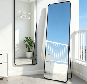 Bedroom Office Dormitory Essential 2025 Modern Full Body LED <b>Mirror</b> Floor Standing Custom Size Decorative Trending - Product Image 1