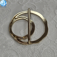 Dekorative 5,5 cm Metall Gold gehämmert Textur Doppel ring Schiebe schnalle für Bade bekleidung Bikini Unterwäsche Kleidungs stück Hardware Zubehör