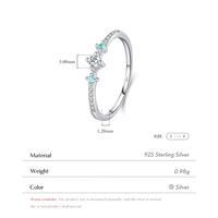 925 argent Sterling Simple basique empilable anneau délicat pierre ronde CZ bague pour les femmes fête bijoux cadeau