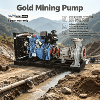 Pompe à double usage pour eau et boue minérale diesel de 8 à 10 pouces, pompe hors réseau pour l'alimentation en eau des mines en montagne, pompe de transfert de boue d'or