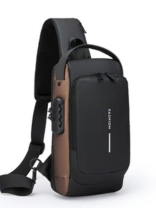 Tas selempang sepeda motor tahan air pria penjualan laris 2025 tas selempang sepeda dengan kunci Logo kustom USB tas selempang <span class=keywords><strong>anti</strong></span>-maling - Product Image 6