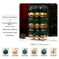 Ensemble de boules de Noël modèle SD-AS, 36 pièces, décorations colorées suspendues pour arbre de Noël, fenêtre, fête, petites décorations pendantes