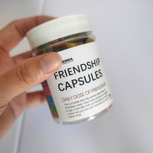 Mensaje caliente en frasco de plástico Botella Cápsula Carta Amor Amistad Píldora transparente para regalos Juegos de fiesta Carta de amor Cápsula Hoja de regalo - Product Image 4