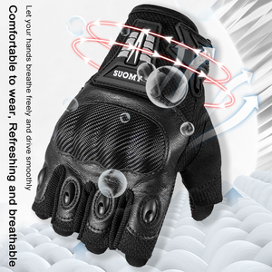 SUOMY <span class=keywords><strong>gants</strong></span> de moto demi-doigt rétro été respirant <span class=keywords><strong>gants</strong></span> de moto sans doigts femmes anti-dérapant PVC coque <span class=keywords><strong>vtt</strong></span> <span class=keywords><strong>gants</strong></span> équipement - Product Image 4