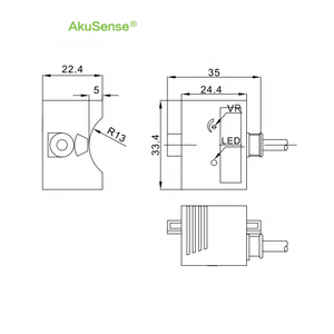 Hiệu suất cao cảm biến chất lỏng với hiệu ứng Hall nhà máy Akusense IP67 nước gần cảm biến mức chất lỏng cảm biến điện dung cảm biến - Product Image 3