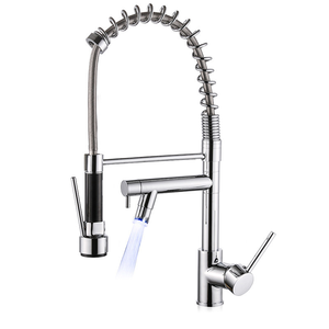 Keran air Led dapur Gourmet produk baru Modern keluaran Ganda <span class=keywords><strong>tab</strong></span> keran mixer tarik ke bawah - Product Image 1