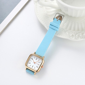 Montre-bracelet à quartz de luxe pour femme, style rétro simple, petit cadran carré, bracelet en <span class=keywords><strong>cuir</strong></span>, vente en gros, Reloj Mujer - Product Image 5