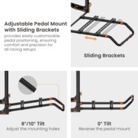 LRS19-BS01 Simulador de Carreras Plegable, Cabina de Juego para Conducir, Soporte para Volante de Carreras para PS4, PS5, PC, Compatible con Playseat F1