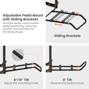 LRS19-BS01 Simulador de Carreras Plegable, Cabina de Juego para Conducir, Soporte para Volante de Carreras para PS4, PS5, PC, Compatible con <span class=keywords><strong>Playseat</strong></span> <span class=keywords><strong>F1</strong></span> - Product Image 4