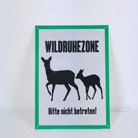 Panneau d'avertissement de chasse Achtung Jagd, panneau de sécurité triangulaire en film réfléchissant en aluminium pour zone de chasse