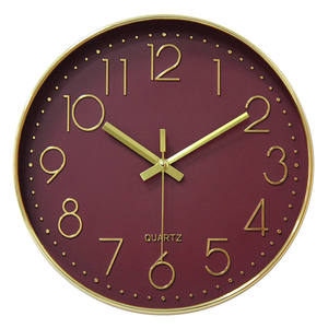 Orologio da parete rotondo moderno al quarzo silenzioso da 12 pollici per soggiorno rosso blu giallo grigio verde colori a scelta - Product Image 1