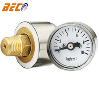 1inch 25mm Paintball 10kg Mini Air Pressure Gauge With Stainless Steel Case Bunden Tube Mini Barometer