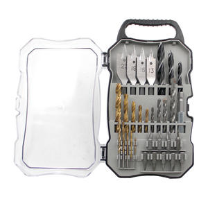 Juego de 31 piezas de brocas para taladro de construcción y carpintería, en caja de plástico, para bricolaje doméstico, serie de perforación, con brocas tipo espiral - Product Image 2