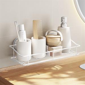 Étagère murale moderne en alliage de zinc à ventouse pour toilettes, salle de bain et cuisine, installation sans perçage - Product Image 2